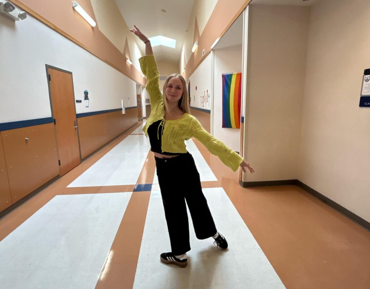 Natalie Bowers shows off the Tendu ballet pose.