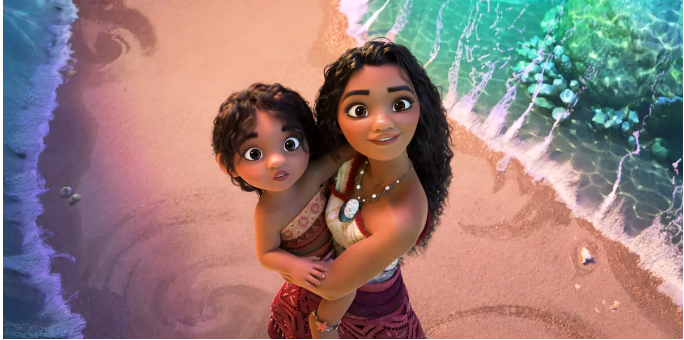 Photographed Scene from Moana Two, Moana Two has a new character. Moana’s sister.