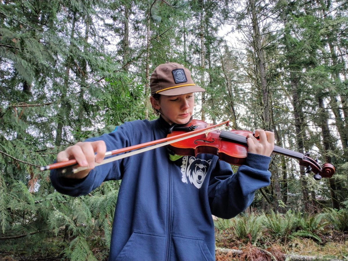 Freshman Toby Wilson has been playing violin for over eight years