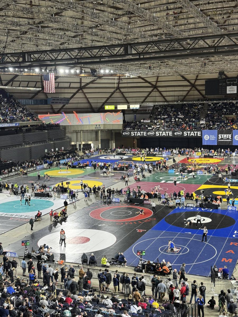 An impressive shot of the Tacoma Dome during State Wrestling weekend. Photo by Joshua Papiez.